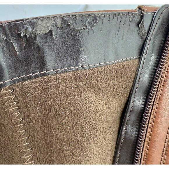 Clarks Womens Brown Leather Riding Boots Size 6.5 Zip Closure - Picture 8 of 9